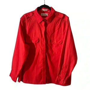 Vintage Diane von Furstenberg button front blouse with dvf logo XXL